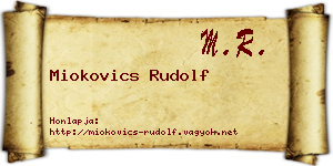 Miokovics Rudolf névjegykártya