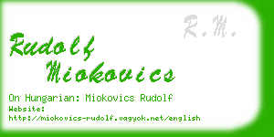 rudolf miokovics business card